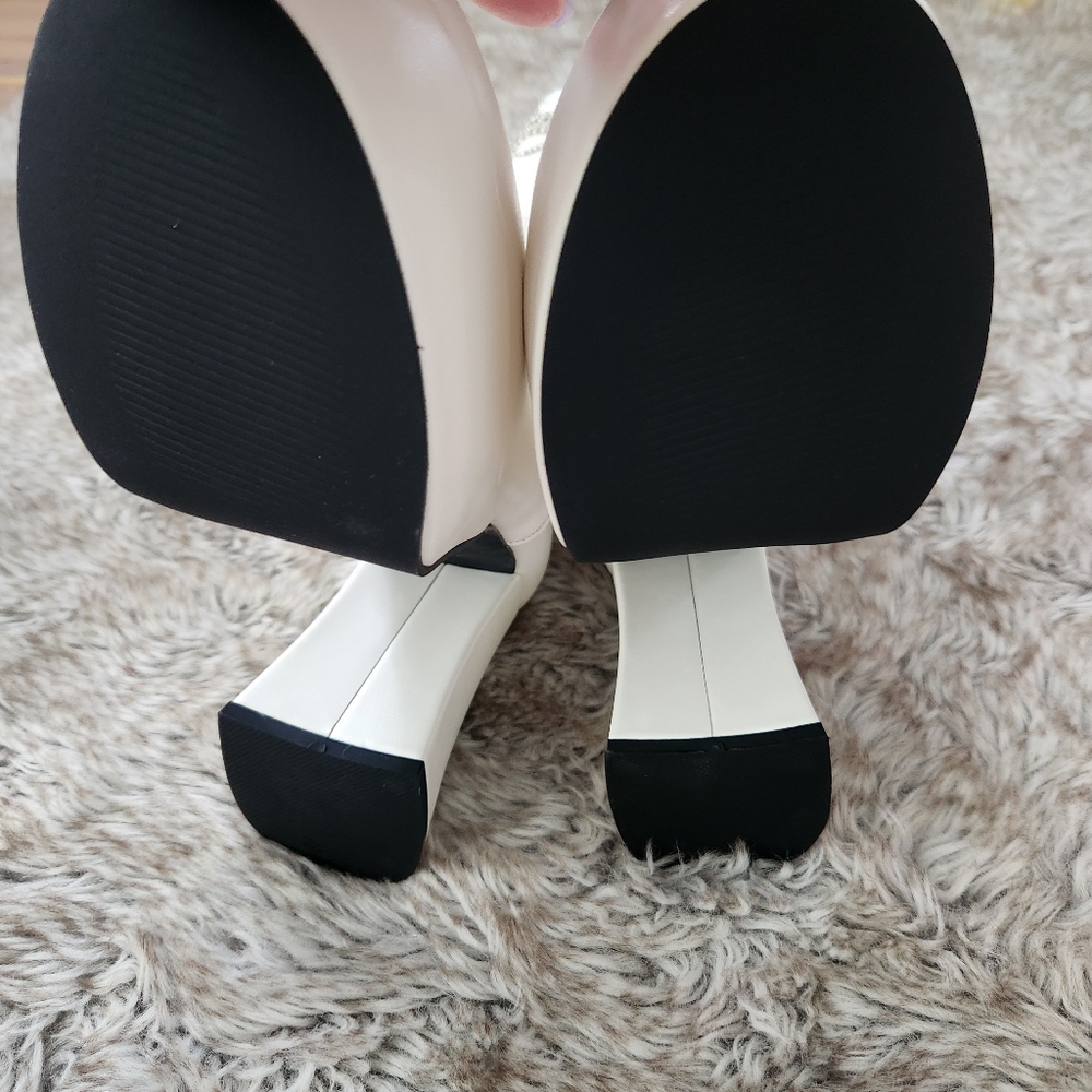 Sugar Thrillz Dolls Kill Twinkle Love Platform Boots White Women's - Picture 8 of 11
